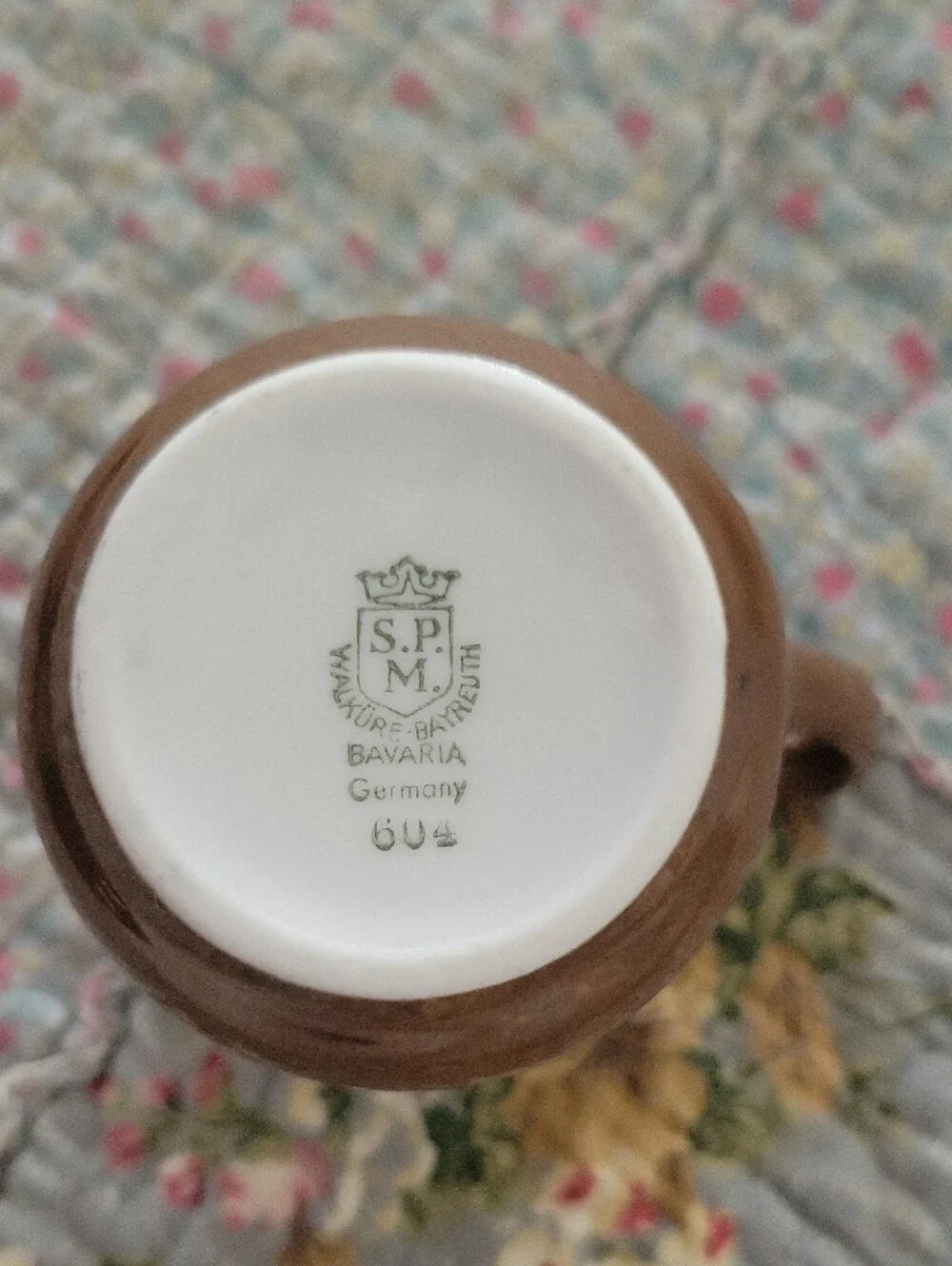 Vintage SPM Walküre Bayreuth Brown Porcelain Metallic Lustre Creamer Pitcher